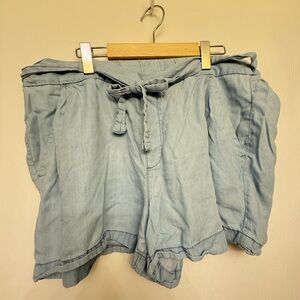 Joe Fresh High Waist Light Blue Women's Shorts